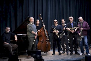V.l.n.r.: Glauco Venier, Peter Weiss, Hendrika Entzian, Giovanne Falzone,  Kristina Brodersen, Matthias Nadolny, Wolfgang Schmidtke